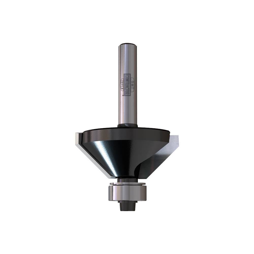 Cmt Contractor® Chamfer Bit D=1-3/8”X7/16” A=45° S=1/4”
