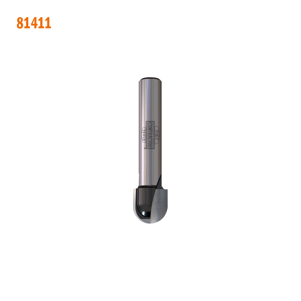 Cmt Contractor® Round Nose Bit D=3/4”X1/2” R=3/8” S=1/4”
