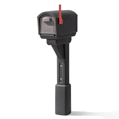 Step2 MailMaster Plastic Black Post Mount Mailbox