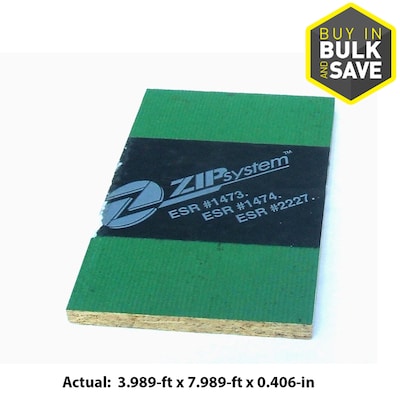 ZIP System 7/16 Cat PS2-10 OSB Sheathing, Application as 4 x 8