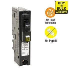 Square D Homeline 20-Amp 1-Pole Combination Arc Fault Circuit Breaker