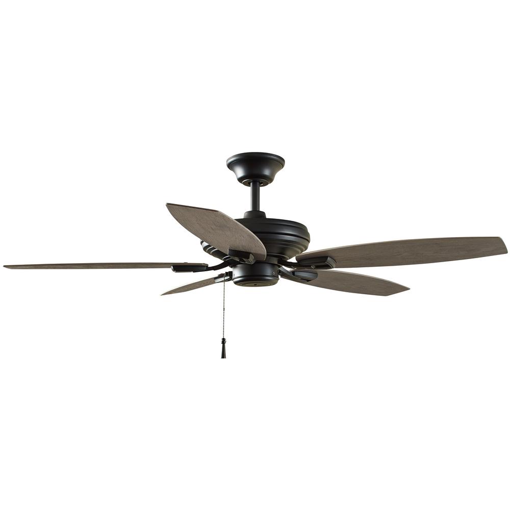 North Pond 52 in. Indoor/Outdoor Matte Black Ceiling Fan