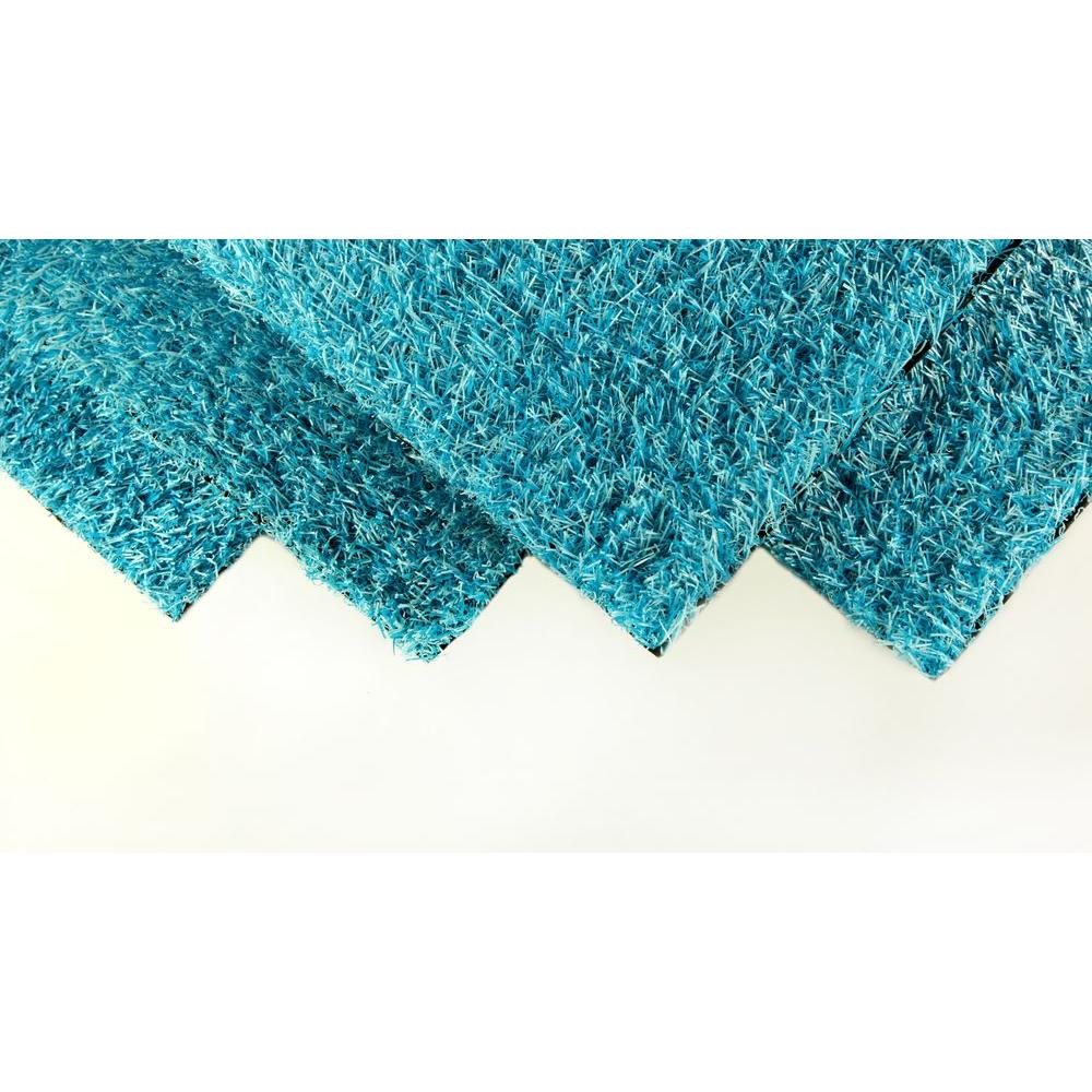 GREENLINE Caribbean Blue 8 ft. x 12 ft. Artificial Grass Carpet