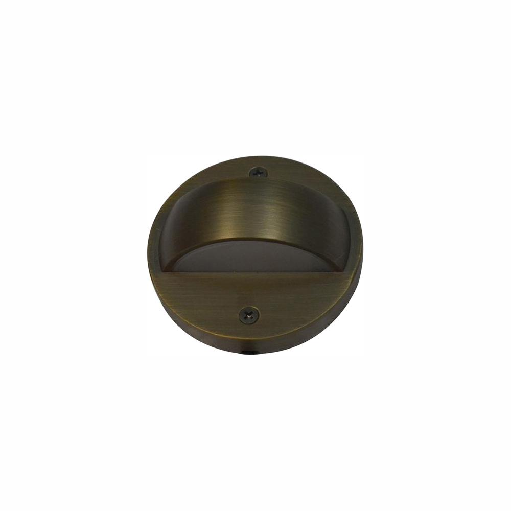 6-Watt Brass Outdoor Integrated LED 2700K White Warm Landscape Deck Light