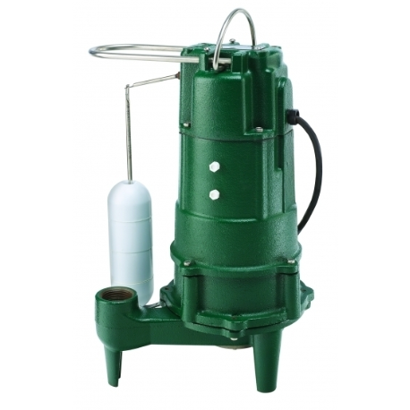 Zoeller M803 - 1/2 HP Cast Iron Residential Grinder Pump (1-1/4") w/ Vertical Float