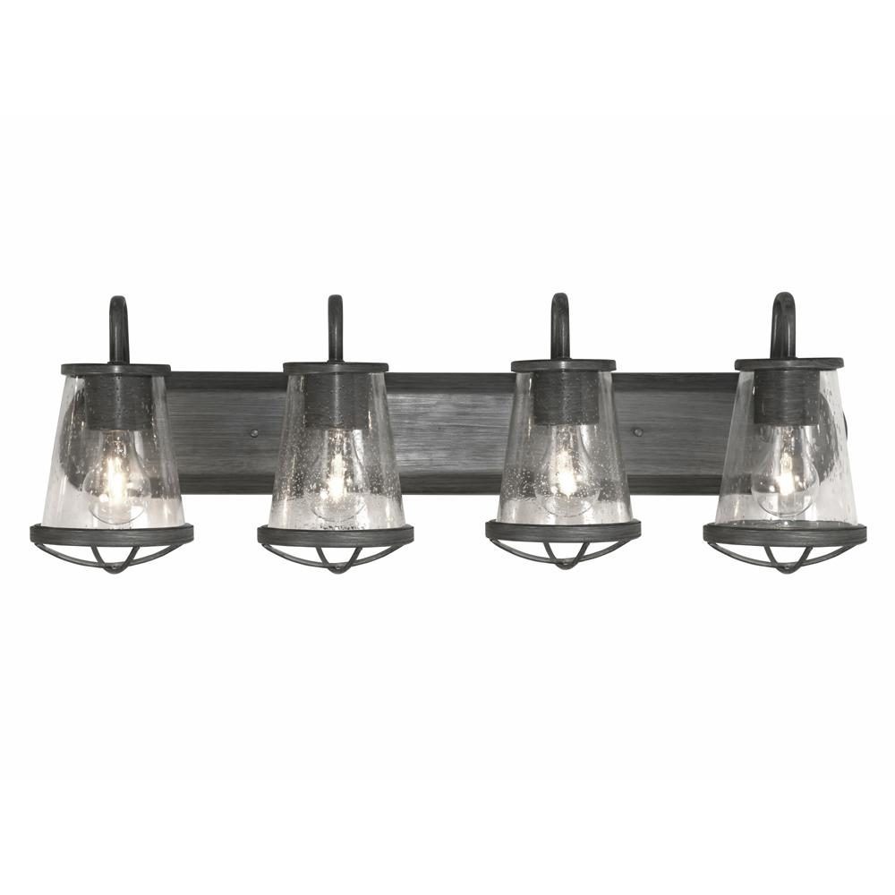 Darby 4-Light Weathered Iron Bath Light