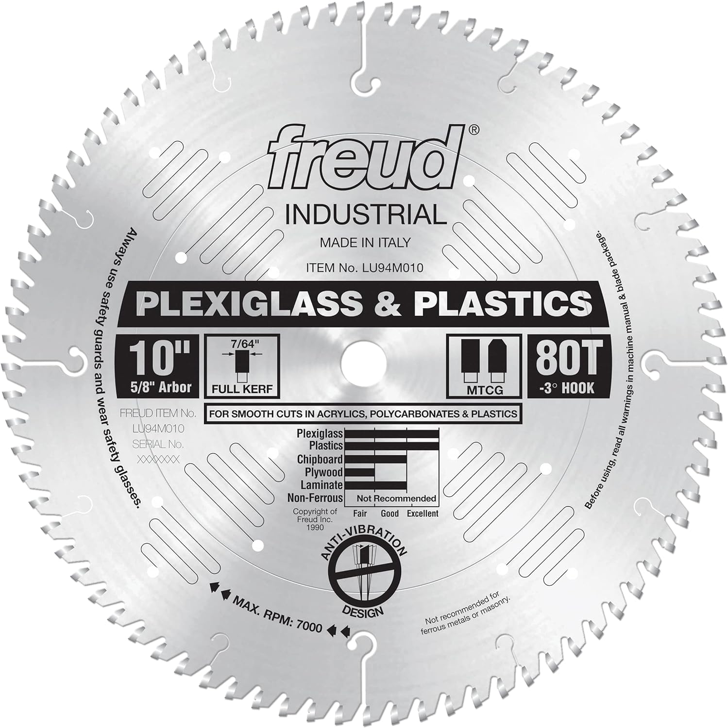 Freud LU94M010: 10″ Plastic Blade