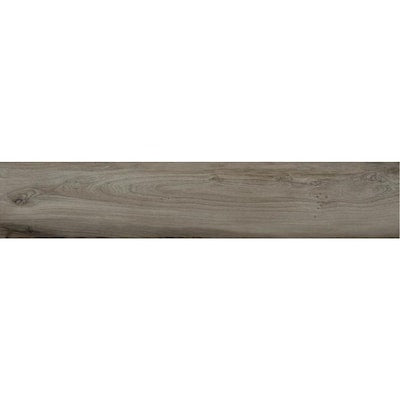 American Villa Twilight Graphite 6-in x 36-in Glazed Porcelain Wood Look Floor Tile