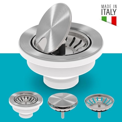 Kraus Kraus Kitchen Sink Strainer 3.5-in Stainless Steel Rust Resistant Strainer with Basket Included