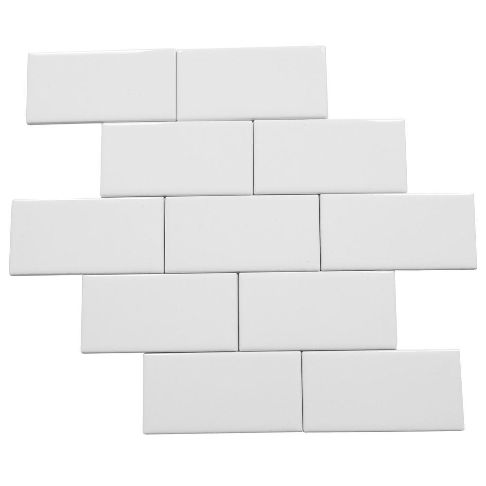 Daltile Rittenhouse Square 3 in. x 6 in. Ceramic Arctic White Subway Tile (12.5 sq. ft. / case)