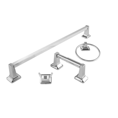 Project Source 4-Piece Seton Chrome Decorative Bathroom Hardware Set