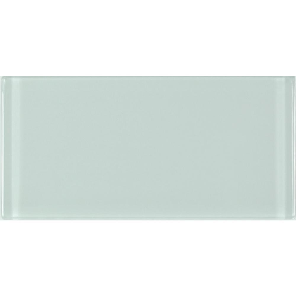ABOLOS Metro Arctic Blue Subway 3 in. x 6 in. Glossy Glass Wall Tile (10 sq. ft. / case)