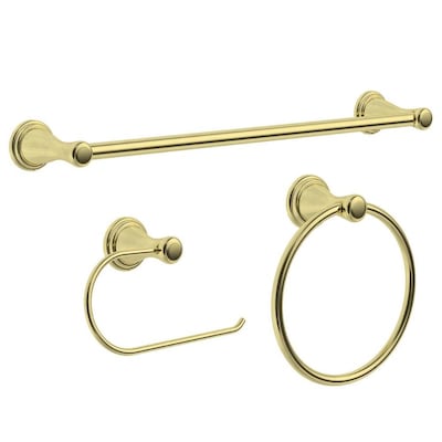 Peerless 3-Piece Bayside Polished Brass Decorative Bathroom Hardware Set