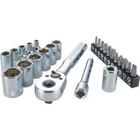 CRAFTSMAN 24-Piece Standard (SAE) Polished Chrome Mechanics Tool Set