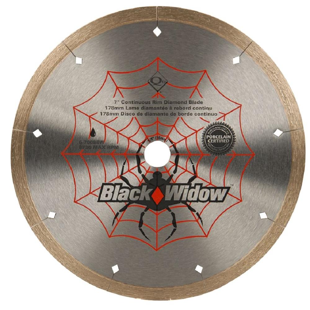 QEP 7 in. Black Widow Micro-Segmented Diamond Blade for Porcelain and Ceramic Tile