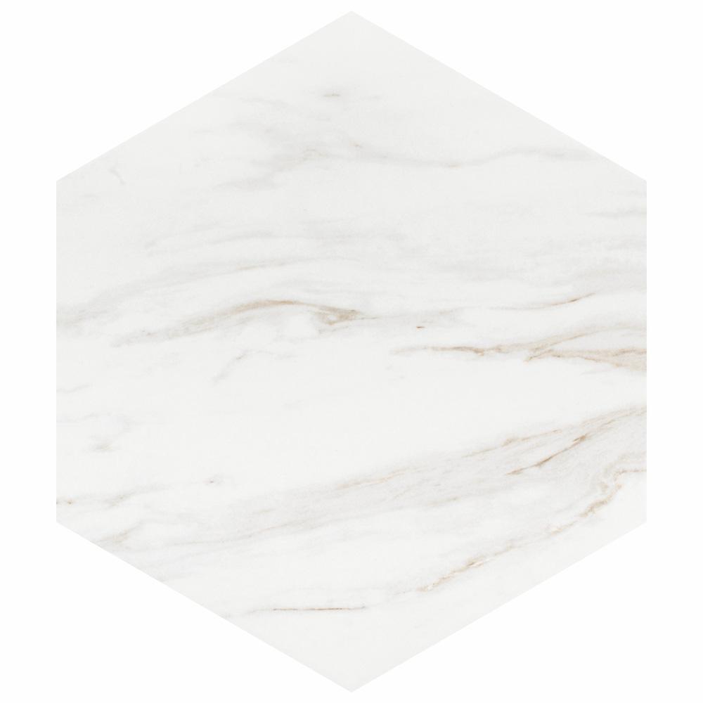 Merola Tile Eterno Carrara Hex 8-5/8 in. x 9-7/8 in. Porcelain Floor and Wall Tile (11.56 sq. ft. / case)