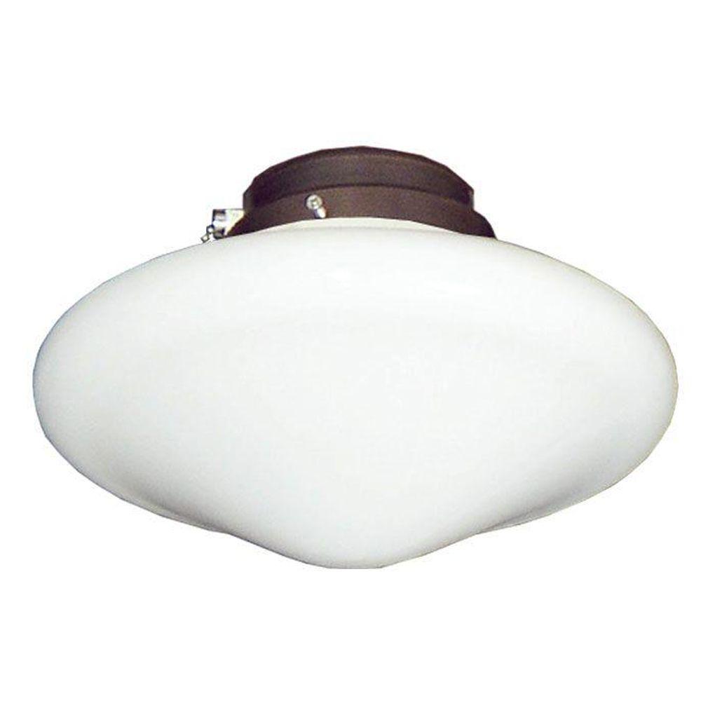 113 Tapered Schoolhouse Oil Rubbed Bronze Indoor/Outdoor Ceiling Fan Light