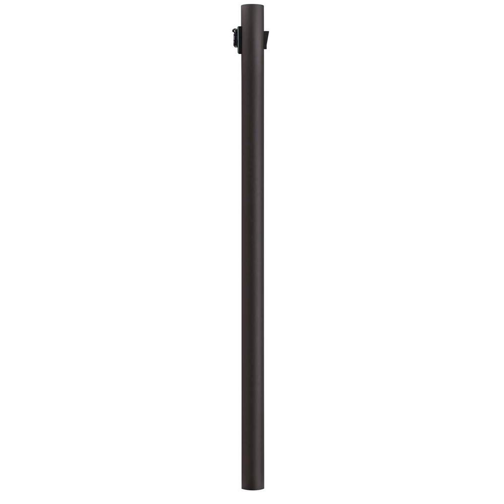 8 ft. Bronze Outdoor Direct Burial Lamp Post with Convenience Outlet and Dusk to Dawn Photo Sensor fits 3 in. Post Top