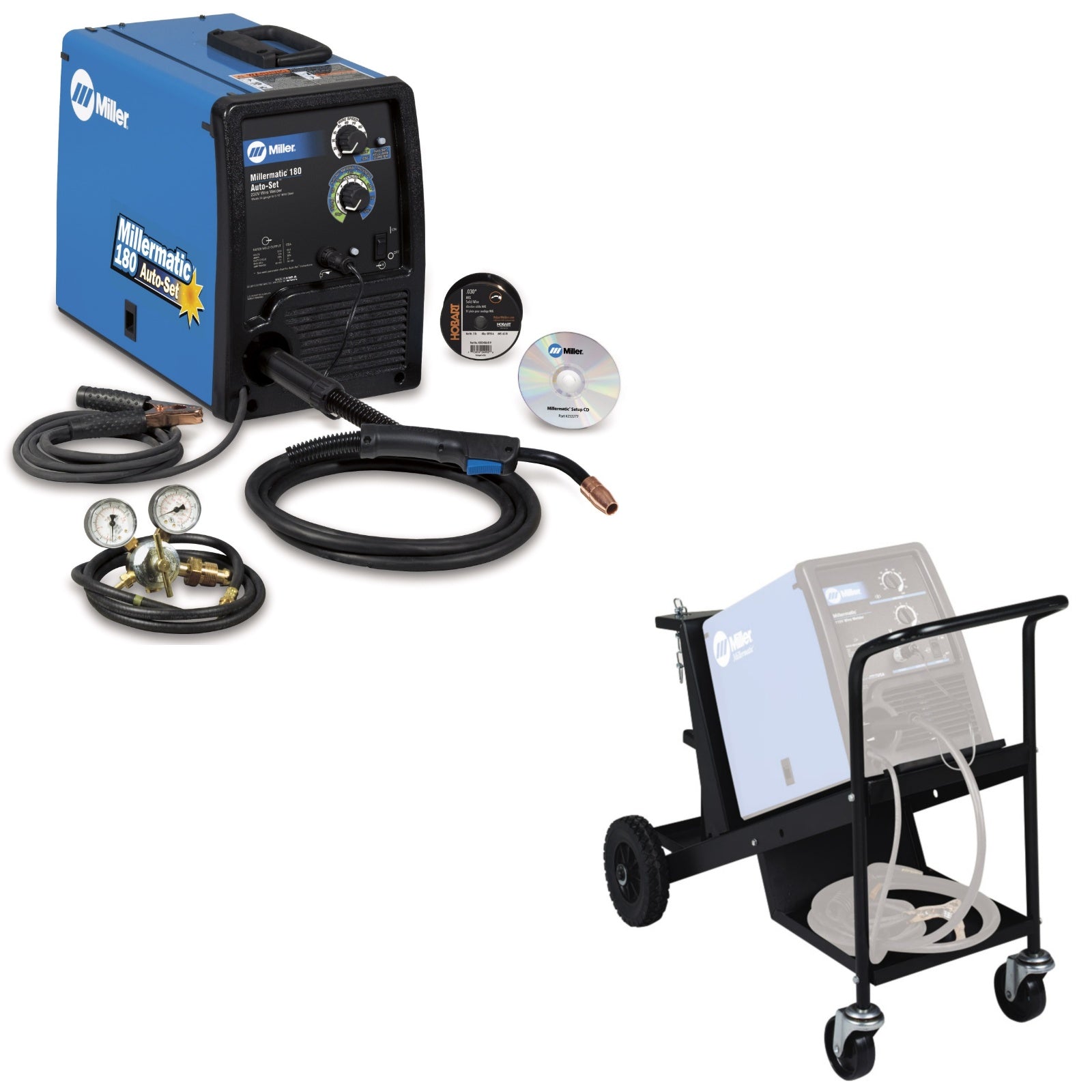 Miller Millermatic 180 MIG Welding Pkg with Deluxe Cart (907312)