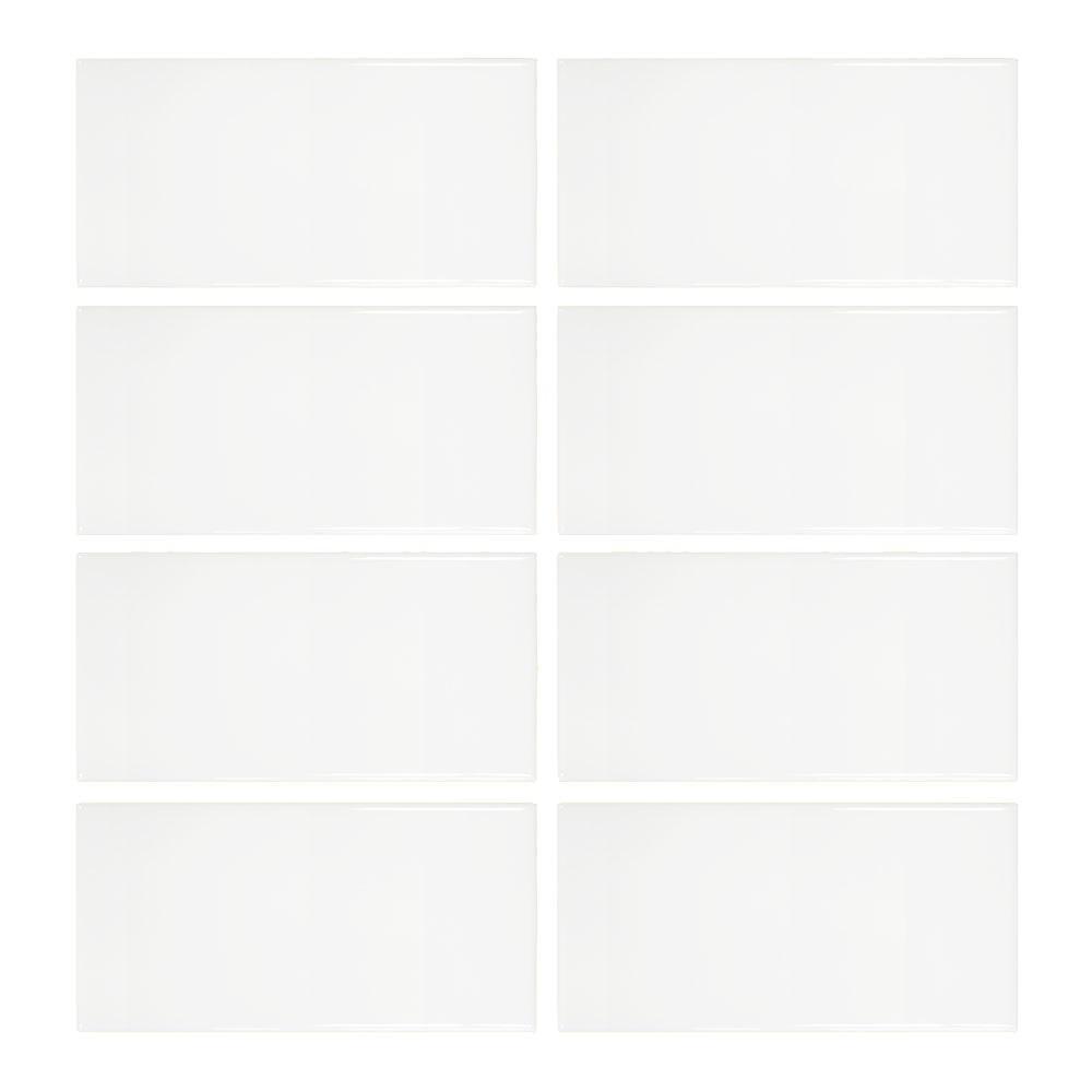 Jeffrey Court Allegro White 3 in. x 6 in. Glossy Ceramic Wall Tile (1 sq. ft./ pack)