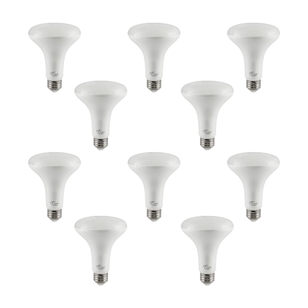 Euri Lighting 65-Watt Equivalent BR30 Energy Star and Dimmable LED Light Bulb in Soft White 3000K (10-Pack)
