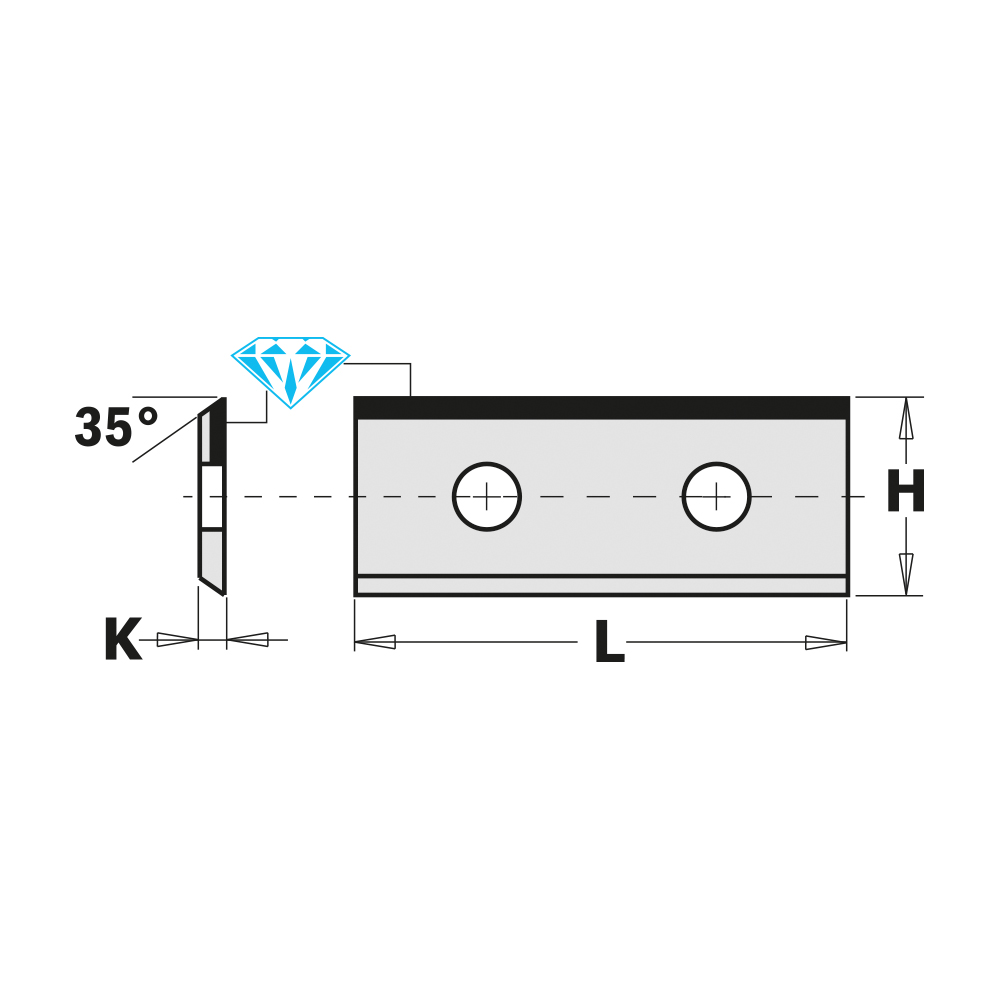 Solid Carbide Pair Knives (1/35°) 30X12X1.5Mm Dp