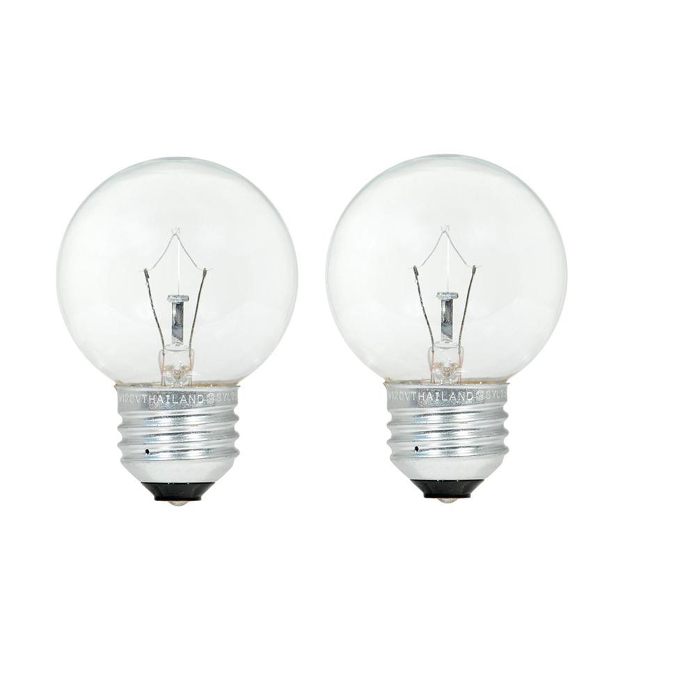 Sylvania 40-Watt Double Life G16.5 Incandescent Light Bulb (2-Pack)