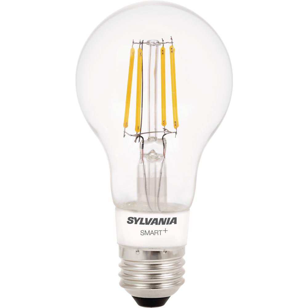 Sylvania + Bluetooth 40W Equivalent Soft White Dimmable Filament A19 LED Smart Light Bulb
