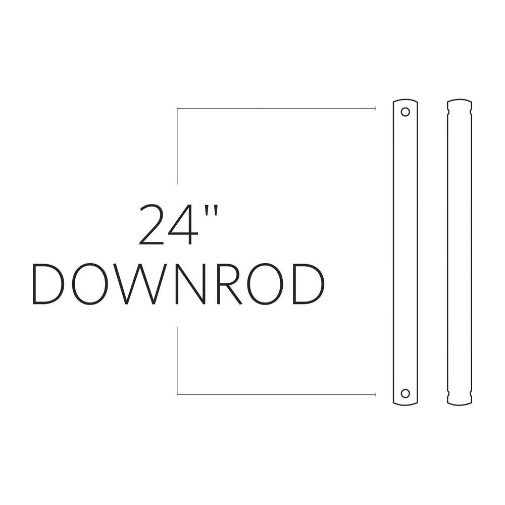 24 in. Aged Pewter Extension Downrod
