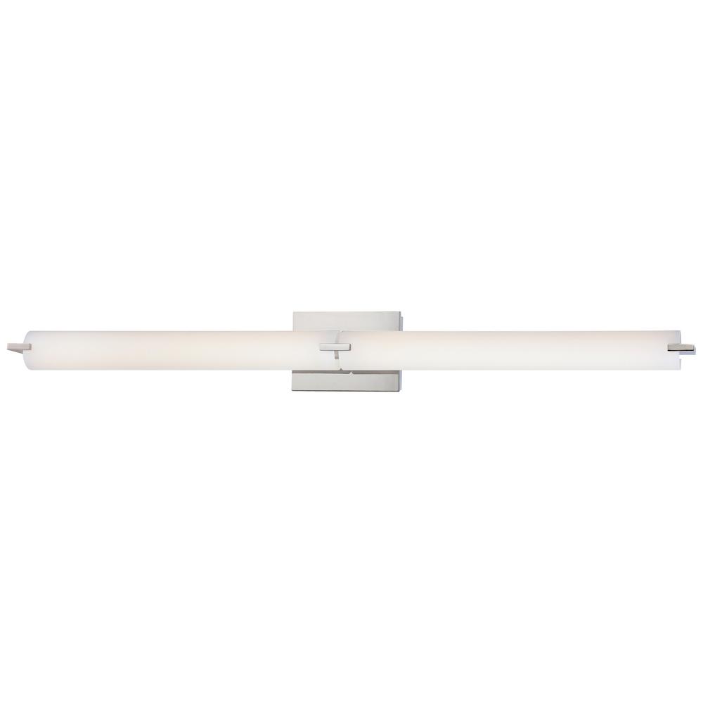 Tube 100-Watt Equivalence Chrome Integrated LED Bath Light