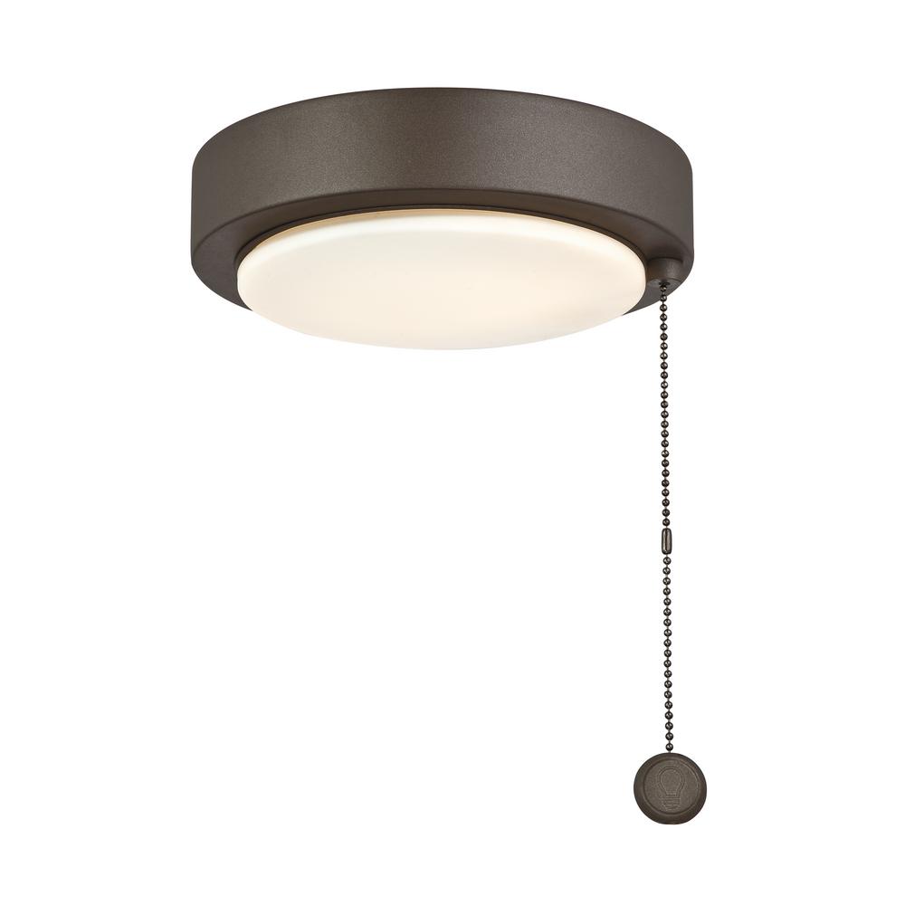 Matte Greige Ceiling Fan Dimmable LED Light Kit