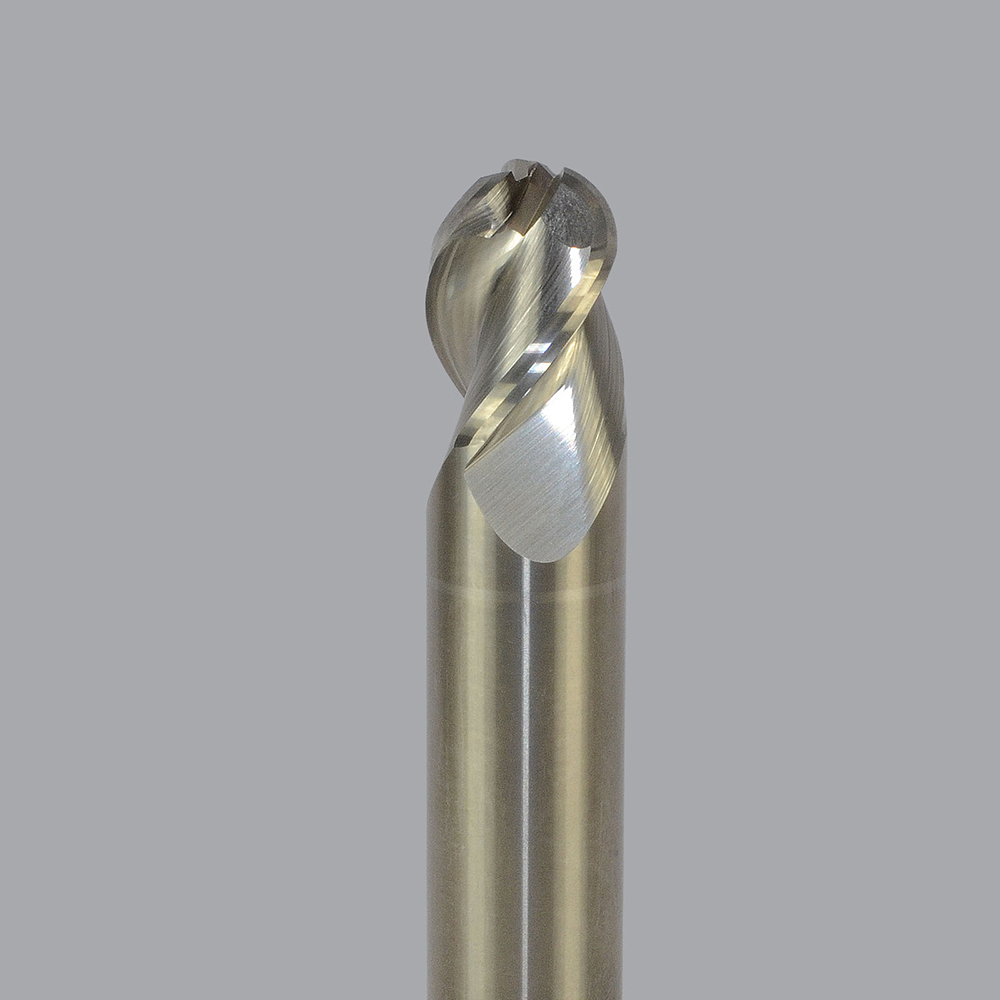 Onsrud AMC703438 Solid Carbide end mill 3FL 5/8 x 3/4 x 3 OAL Ball CR For ISO N Non-Ferrous, Aluminum, Brass, Bronze, Copper, 5/8 Shank, N/A Coated