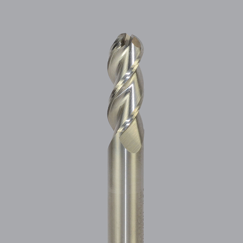 Onsrud AMC704089 Solid Carbide end mill 3FL 5/8 x 1-5/8 x 4 OAL Ball CR For ISO N Non-Ferrous, Aluminum, Brass, Bronze, Copper, 5/8 Shank, ZrN Coated