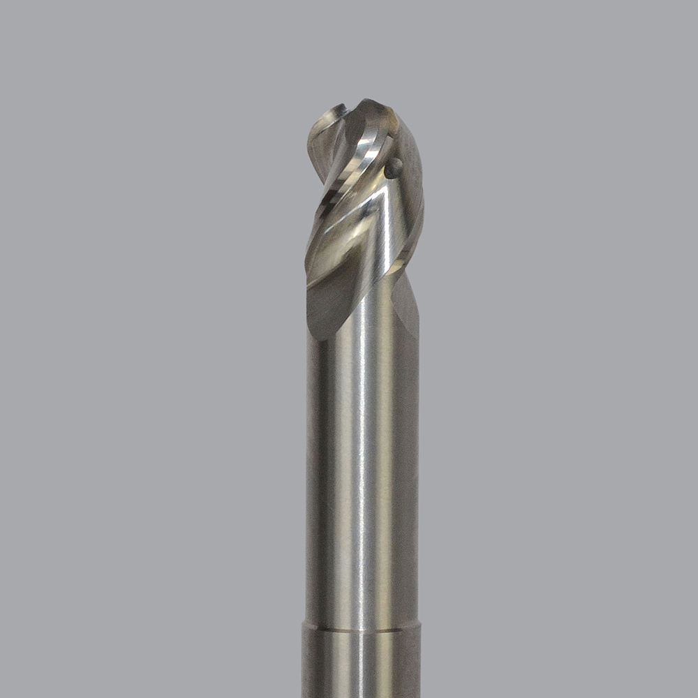 Onsrud AMC715638 Solid Carbide end mill 3FL 1/1 x 1-1/4 x 5 OAL Ball CR For ISO N Non-Ferrous, Aluminum, Brass, Bronze, Copper, 1/1 Shank, N/A Coated