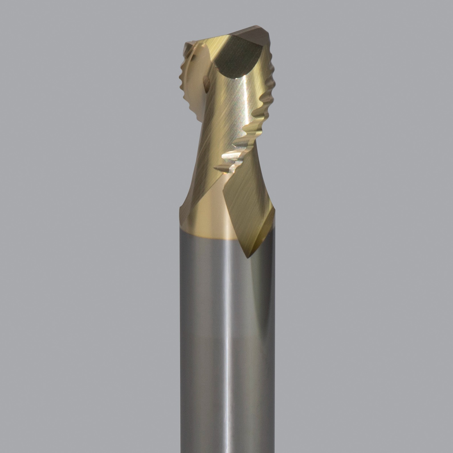 Onsrud AMC800047 Solid Carbide end mill 2FL 1/2 x 5/8 x 3 OAL 0.030 CR For ISO N Non-Ferrous, Aluminum, Brass, Bronze, Copper, 1/2 Shank, ZrN Coated