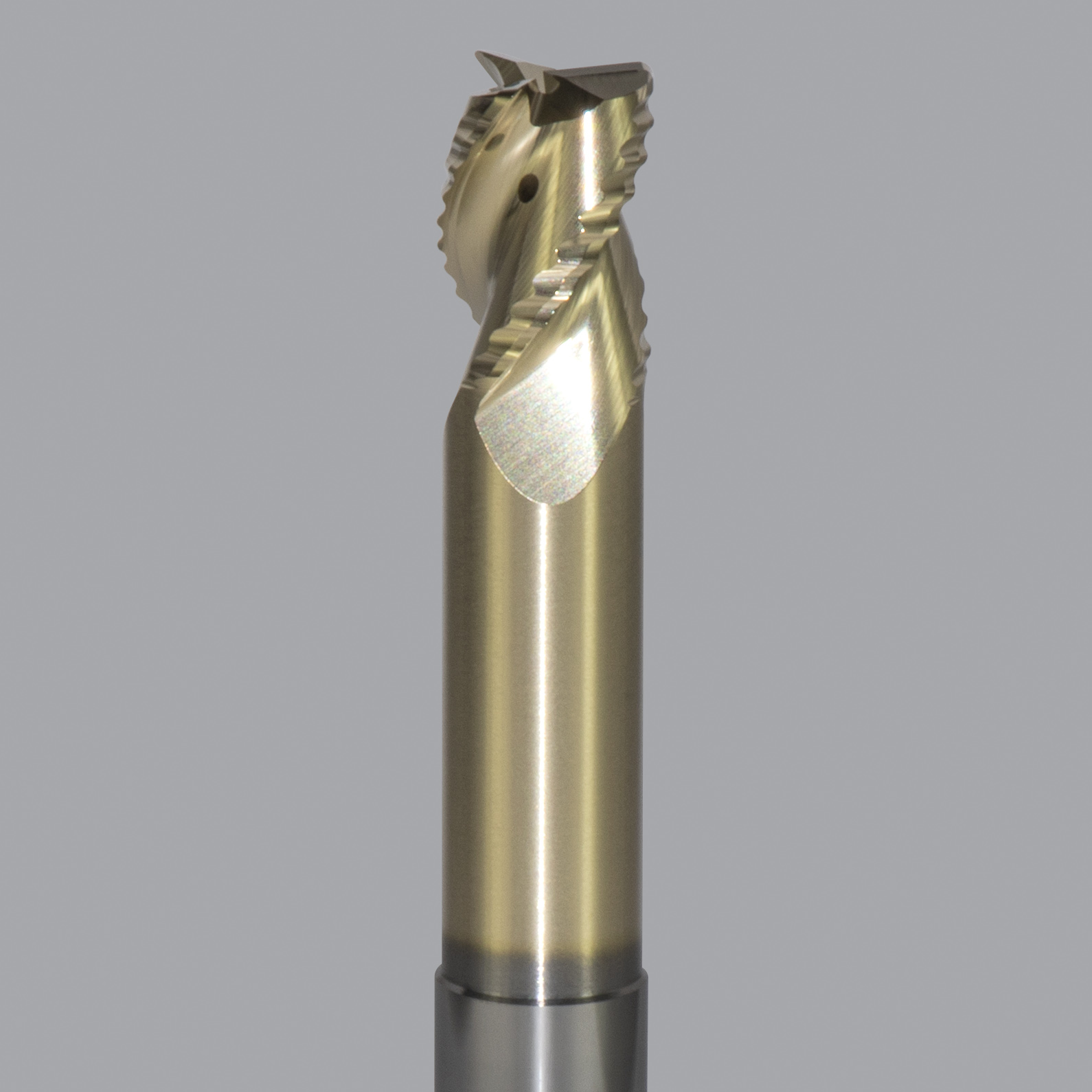 Onsrud AMC800153 Solid Carbide end mill 3FL 1/2 x 5/8 x 4 OAL 0.030 CR For ISO N Non-Ferrous, Aluminum, Brass, Bronze, Copper, 1/2 Shank, ZrN Coated