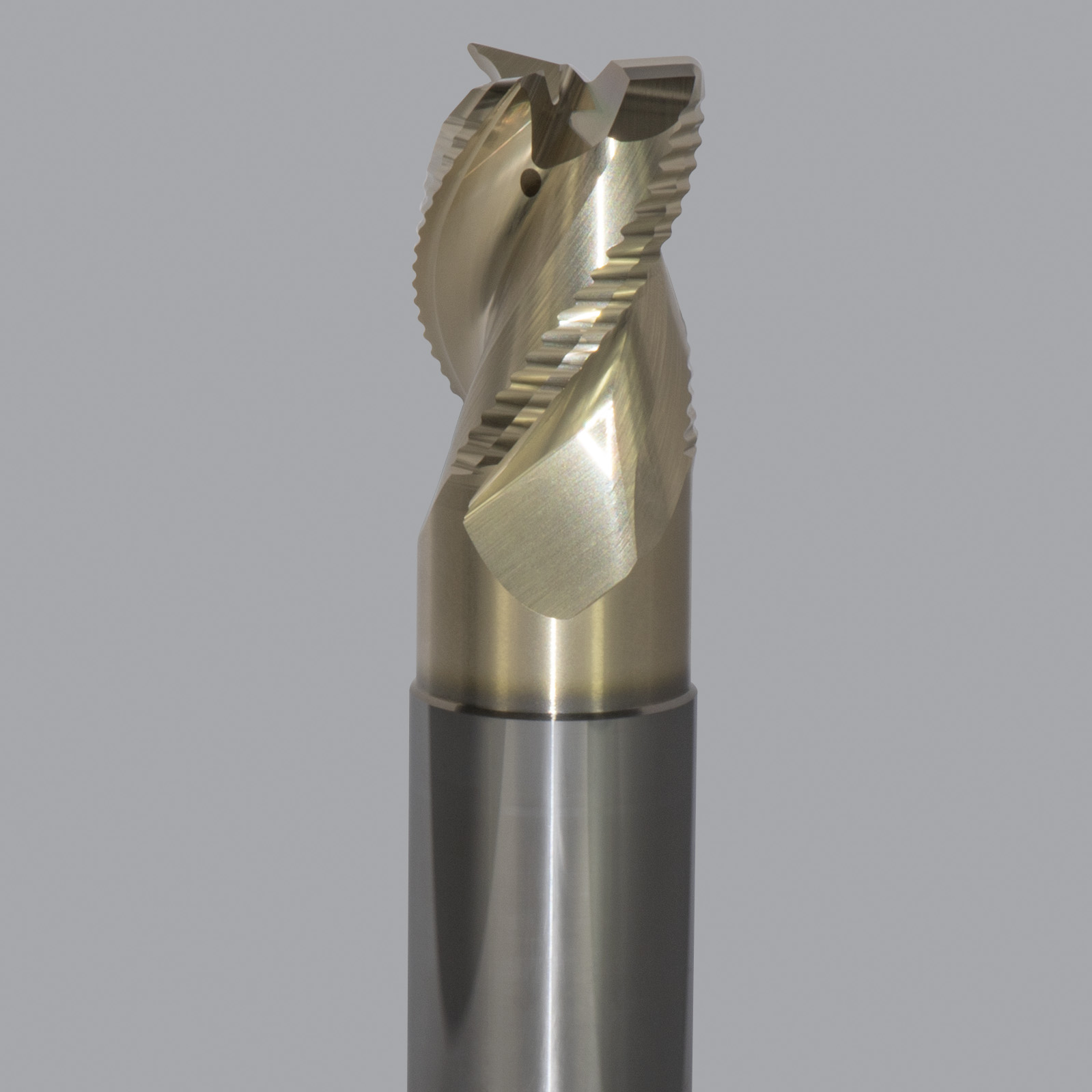 Onsrud AMC800161 Solid Carbide end mill 3FL 1/1 x 1-1/4 x 5 OAL 0.060 CR For ISO N Non-Ferrous, Aluminum, Brass, Bronze, Copper, 1/1 Shank, ZrN Coated