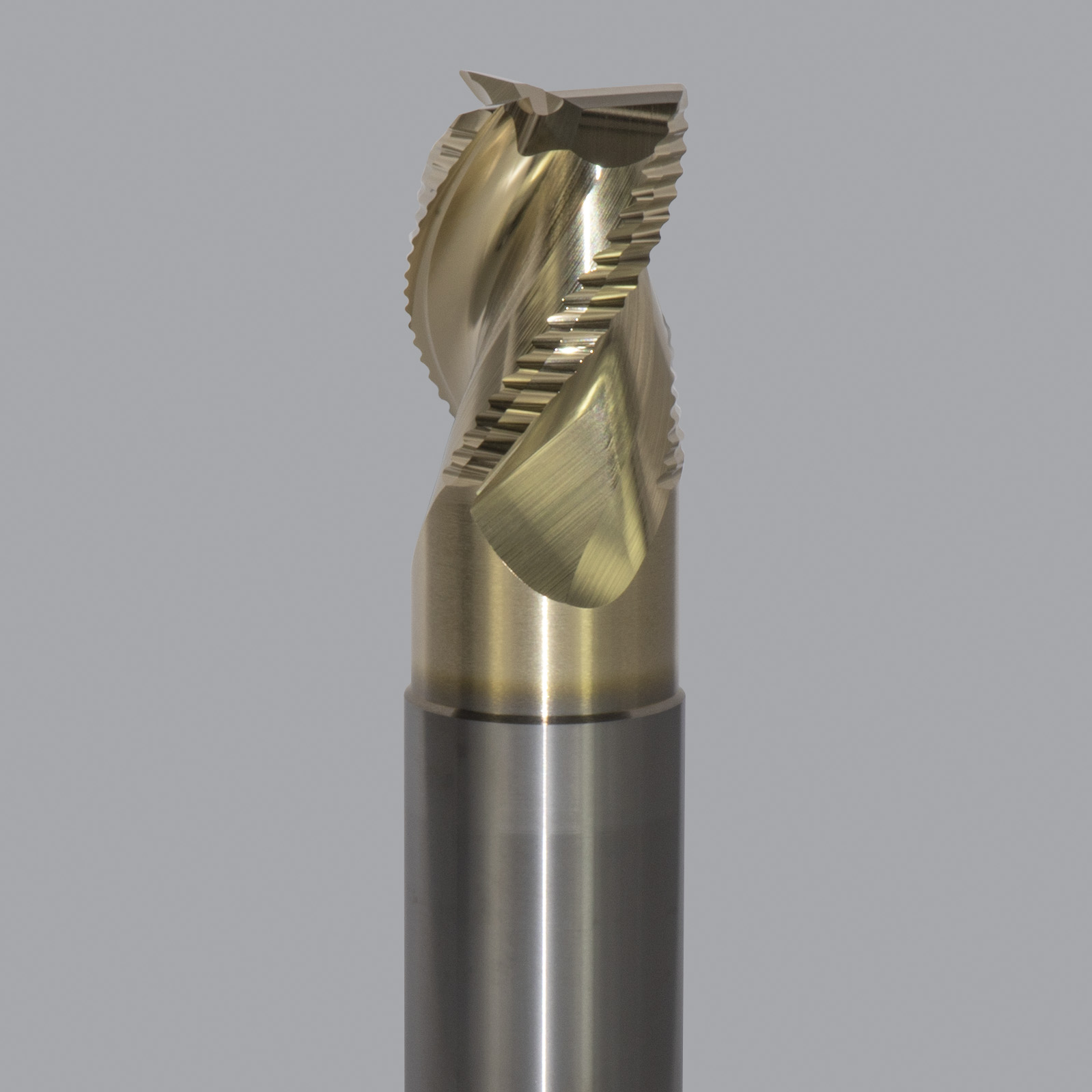 Onsrud AMC800227 Solid Carbide end mill 3FL 1/1 x 1-1/4 x 5 OAL 0.030 CR For ISO N Non-Ferrous, Aluminum, Brass, Bronze, Copper, 1/1 Shank, ZrN Coated