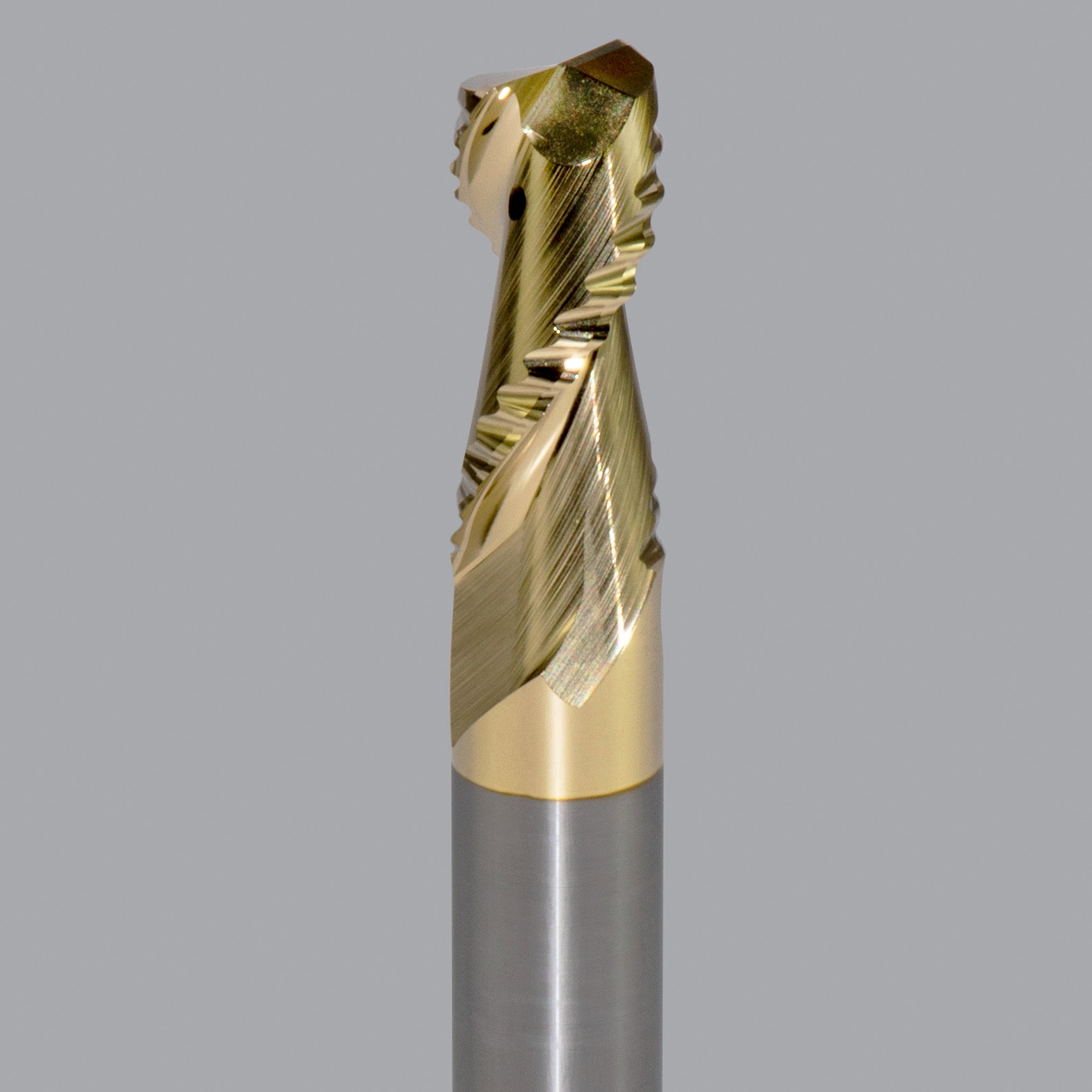 Onsrud AMC800321 Solid Carbide end mill 2FL 3/8 x 7/8 x 2-1/2 OAL 0.030 CR For ISO N Non-Ferrous, Aluminum, Brass, Bronze, Copper, 3/8 Shank, ZrN Coated