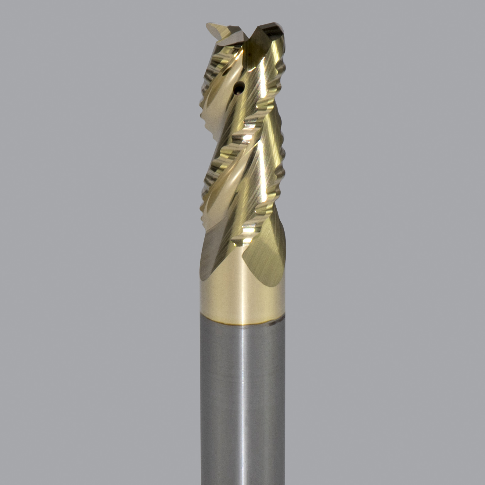 Onsrud AMC800463 Solid Carbide end mill 3FL 3/8 x 7/8 x 2-1/2 OAL 0.030 CR For ISO N Non-Ferrous, Aluminum, Brass, Bronze, Copper, 3/8 Shank, ZrN Coated