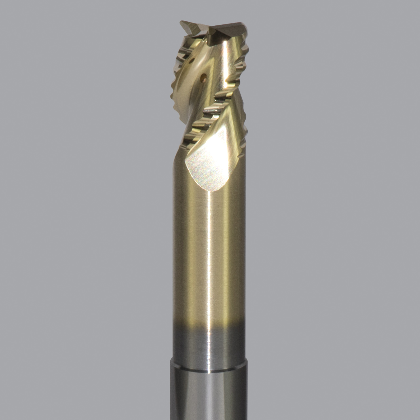 Onsrud AMC800467 Solid Carbide end mill 3FL 3/8 x 1/2 x 4 OAL 0.030 CR For ISO N Non-Ferrous, Aluminum, Brass, Bronze, Copper, 3/8 Shank, ZrN Coated