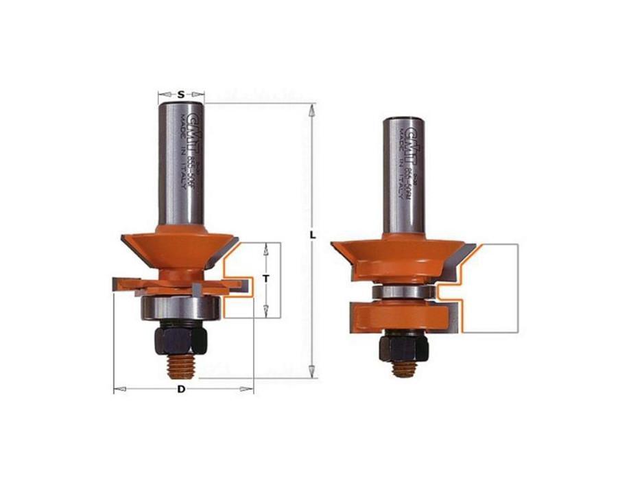 V-Tongue and Groove Router Bit Set