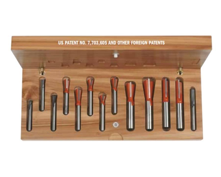 13-piece Dovetail & Straight Router Bit Set