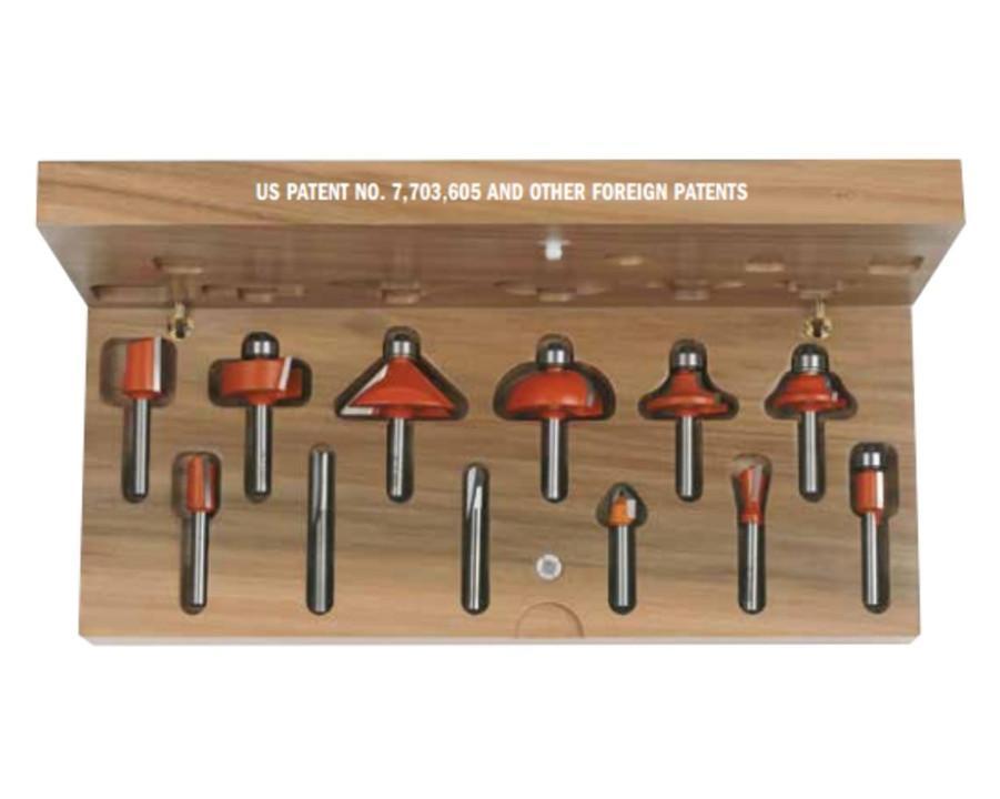12-piece Router Bit Set – 1/4 Inch Shank