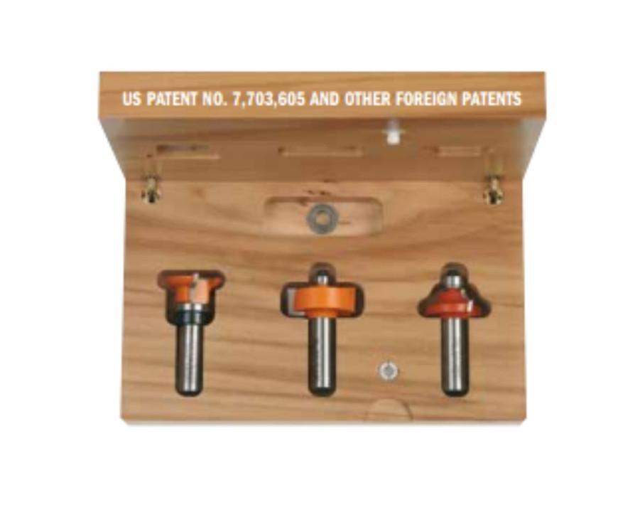 3-piece Divided Light Door Router Bit Set