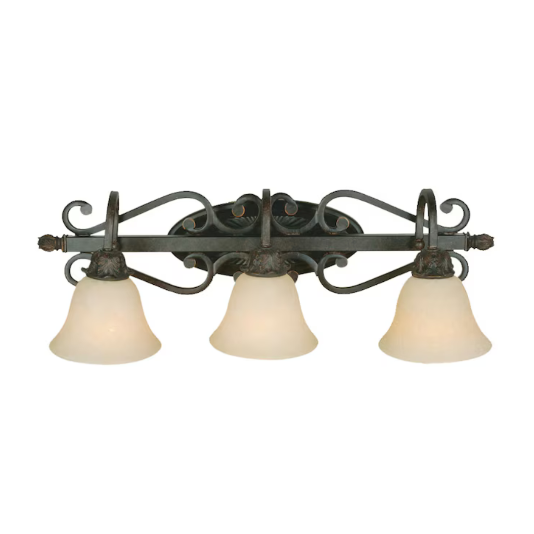 Portfolio 3-Light 24.09-in Oil-Rubbed Bronze Vanity Light