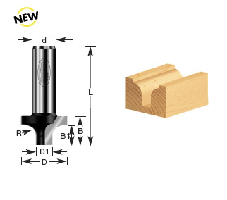Timberline 210-14 Round Over Groove 1/8 Radius x 3/8 Dia x 3/8 x 1/4″ Shank