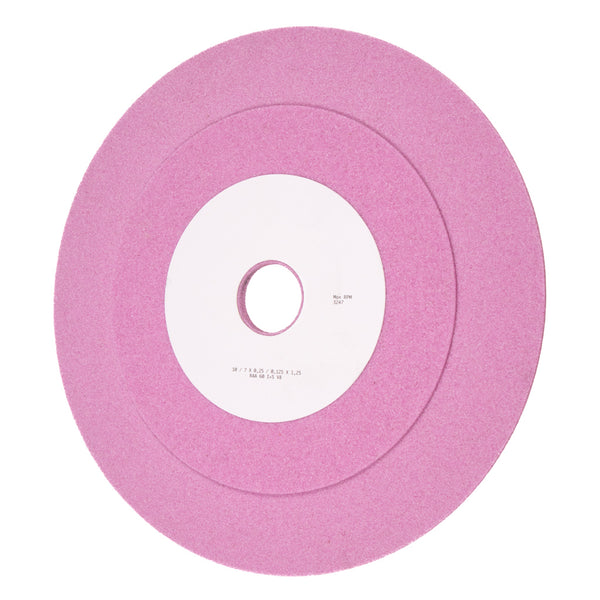 10" Dia x 1/8" Thick x 1-1/4" Bore - HUB on 1 Side, PINK 60-I -- Vitrified Wheel
