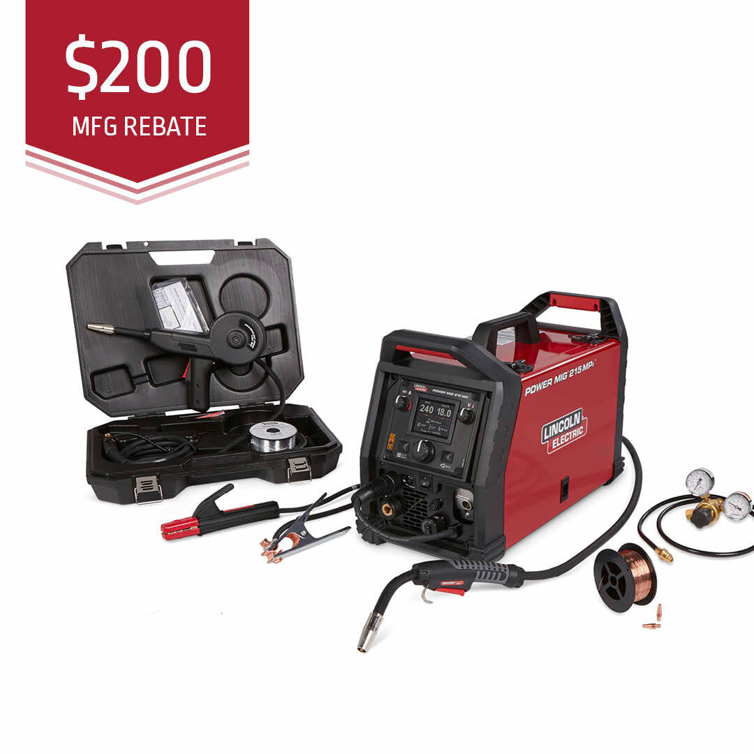 Lincoln Power MIG 215 MPi Multi Process Welder - Aluminum One Pak (K4877-1)