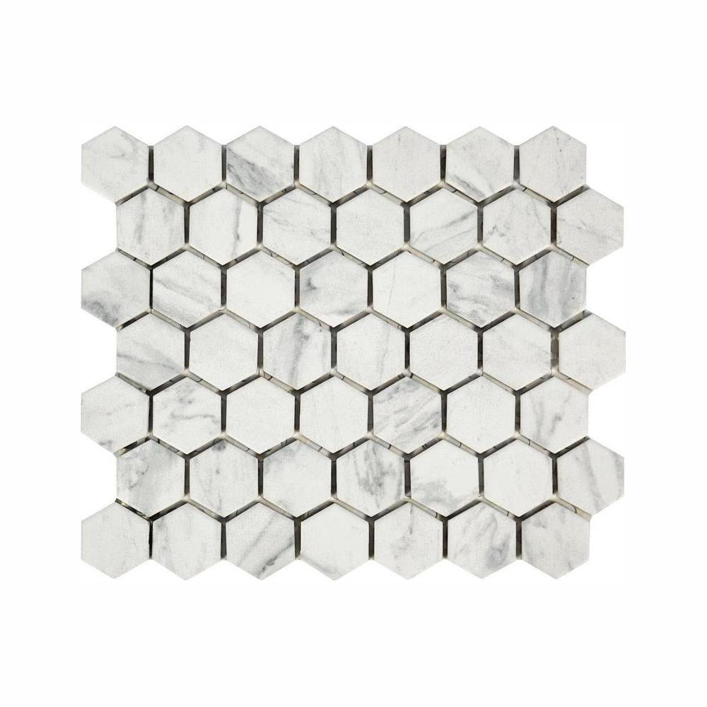 LifeProof Carrara 10 in. x 12 in. x 6.35mm Ceramic Mosaic Floor and Wall Tile (0.81 sq. ft. / piece)